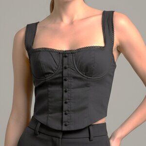 NWT $110 REVOLVE RUMORED Antoinette top black M